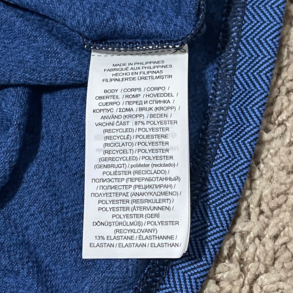 RLX Ralph Lauren Pullover Mens Small Blue Herringbone Luxury Performance 1/4 Zip - Picture 6 of 11